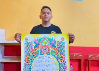 Anggota Polda Maluku Ini Raih Juara I Kaligrafi MTQ Provinsi, Siap Melaju ke Tingkat Nasional​