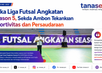 Buka Liga Futsal Angkatan Season 5, Sekda Ambon Tekankan Sportivitas dan Persaudaraan
