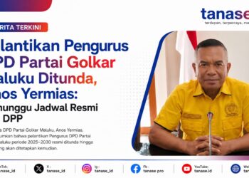 Pelantikan Pengurus DPD Partai Golkar Maluku Ditunda, Anos Yermias: Menunggu Jadwal Resmi dari DPP
