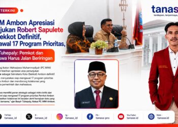 PC IMM Ambon Apresiasi Penunjukan Robert Sapulete Jadi Sekkot Definitif, Siap Kawal 17 Program Prioritas, Basyir Tuhepaly: Pemkot dan Mahasiswa Harus Jalan Beriringan