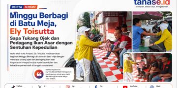 Minggu Berbagi di Batu Meja, Ely Toisutta Sapa Tukang Ojek dan Pedagang Ikan Asar dengan Sentuhan Kepedulian