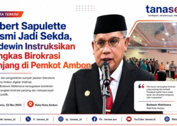 Robert Sapulette Resmi Jadi Sekda, Bodewin Instruksikan Pangkas Birokrasi Panjang di Pemkot Ambon