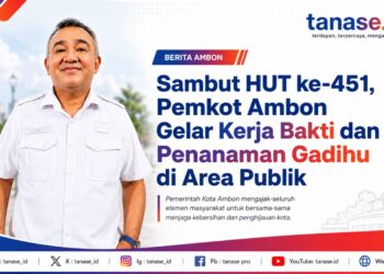 Sambut HUT ke-451, Pemkot Ambon Gelar Kerja Bakti dan Penanaman Gadihu di Area Publik