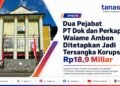 Dua Pejabat PT Dok dan Perkapalan Waiame Ambon Ditetapkan Jadi Tersangka Korupsi Rp18,9 Miliar