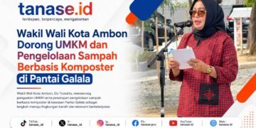 ‎Wakil Wali Kota Ambon Dorong UMKM dan Pengelolaan Sampah Berbasis Komposter di Pantai Galala