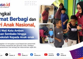 Rangkai Jumat Berbagi dan Hari Anak Nasional, Wakil Wali Kota Ambon Bagikan Sembako hingga Tas Sekolah Kepada Anak-anak‎