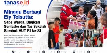 Minggu Berbagi Ely Toisutta: Sapa Warga, Bagikan Sembako dan Tas Sekolah Sambut HUT RI ke-81