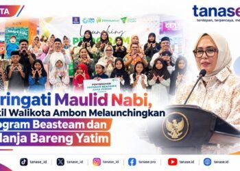 Peringati Maulid Nabi, Wakil Walikota Ambon Melaunchingkan Program Beasteam dan Belanja Bareng Yatim