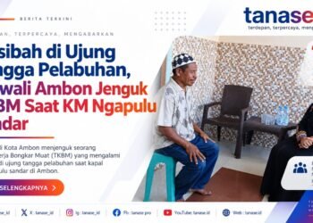 Musibah di Ujung Tangga Pelabuhan, Wawali Ambon Jenguk TKBM Saat KM Ngapulu Sandar