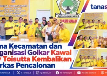 Lima Kecamatan dan Organisasi Golkar Kawal Ely Toisutta Kembalikan Berkas Pencalonan